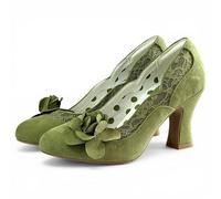 Ruby Shoo Women's Olive Green Chrissie Mid Heel Court Shoes