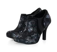 Ruby Shoo Women's Onyx Velvet Juno High Heel Shoe Boots UK 6