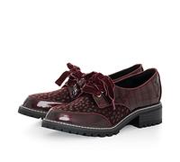 Ruby Shoo Women's Paloma Burgundy Low Heel Lace Up UK 8