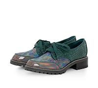 Ruby Shoo Women's Paloma Emerald Low Heel Lace Up UK 6