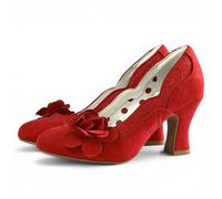 Ruby Shoo Women's Red Chrissie Mid Heel Court Shoes