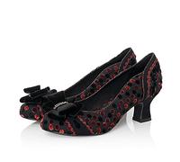 Ruby Shoo Women's Red Noir Spot Rhea Court Shoes UK 5