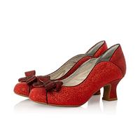 Ruby Shoo Women's Robyn Low Heel Court Shoes Red Glitter UK 6