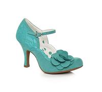 Ruby Shoo Women's Teal Josie Lace Mary Jane Pumps UK 6