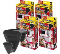 Ruby Space Triangles New, 4 Pack, AS-SEEN-ON-TV Ultra- Premium Hanger Hooks Triple Closet Space 72 PC Value Pack, Black