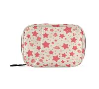 Ruby Stars Minimalist Medicine Case for Women with Removable Compartments Handy Travel Case for Purse