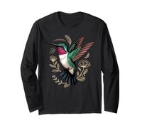 Ruby-Throated Hummingbird Garden Bird Birder Long Sleeve T-Shirt