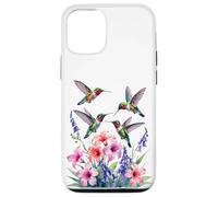 Ruby-throated Hummingbird nectar flowers watercolor Women Case for iPhone 12/12 Pro