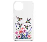 Ruby-throated Hummingbird nectar flowers watercolor Women Case for iPhone 13