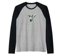Ruby Throated Hummingbird Raglan Baseball Tee