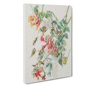 Ruby-Throated Hummingbirds by John James Audubon Canvas Print | Gallery Wrapped 30mm Frame Wall Art | 30x20 inches | Ready to Hang | Modern Picture | Living Room Bedroom Lounge Office