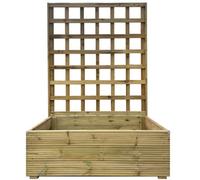 Ruby UK Deluxe Decking Planter With Trellis Ruby Stylish Wooden Garden Planter