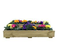 Ruby UK Ruby 2 Tier Wooden Planter Ruby Multi-Level Garden Plant Box For Flowers & Strawberries 0.6M Long X 0.8M Wide X 3 Boards High