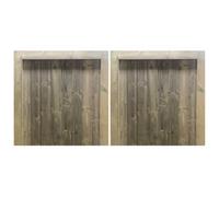 Ruby UK Ruby Croyde 3/4 Split T&g Entrance Gate Pair Ruby Treated Mortise & Tenon Design 2.7M Wide X 0.9M High Left Hand Hinge