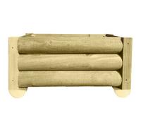 Ruby UK Ruby Half Round Wooden Garden Planter Ruby Treated Tiered Outdoor Plant Box 0.7M Long X 0.4M Wide X 3 Boards