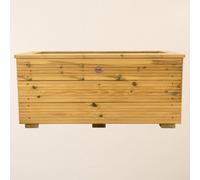 Ruby UK Ruby Large Decking Planter Box Durable Ruby Wooden Garden Plant Pots 2.1M Long X 0.8M Wide X 3 Board High