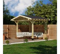 Ruby UK Ruby Premium Pergolas - Katepal Black Shingle Roof 3.9M Long X 3.3M Wide