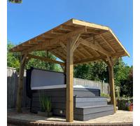 Ruby UK Ruby Premium Pergolas - Katepal Green Shingle Roof 3.3M Long X 2.1M Wide