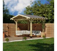 Ruby UK Ruby Premium Pergolas - Katepal Grey Shingle Roof 3.0M Long X 3.3M Wide