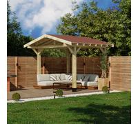 Ruby UK Ruby Premium Pergolas - Katepal Red Shingle Roof 3.3M Long X 3.0M Wide