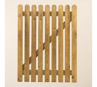 Ruby UK Ruby Round Top Pressure Treated Picket Side Gate 1.2M Ruby Durable Garden Gate 1700mm Wide X 1200mm High Right Hand Hinge