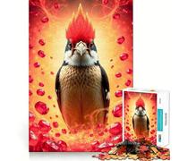 Ruby Woodpecker Stonimal Jigsaw Puzzles for Adults 1000 Pieces Brain Skill Relaxed Mind Exact Edge Art Collection Piece (38x26cm)