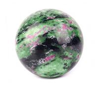 Ruby Zoisite Crystal Ball Polished Red Green Stone Sphere Decorative Crystals Crafts Home Decor Ornament Gifts,50~60mm