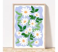 Rubybloom Designs Daisy Flower Print Unframed Daisies Floral Picture Gallery Wall Art Bedroom Home 5x7 A4 A3
