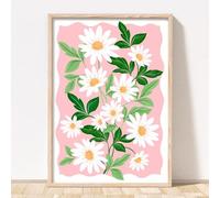 Rubybloom Designs Daisy Flower Print Unframed Daisies Floral Picture Gallery Wall Art Bedroom Home 5x7 A4 A3