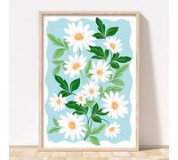 Rubybloom Designs Daisy Flower Print Unframed Daisies Floral Picture Gallery Wall Art Bedroom Home 5x7 A4 A3