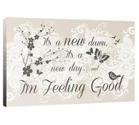 Rubybloom Designs It's a New Dawn and I'm Feeling Good - Neutral - Canvas Wall Art Print Picture
