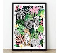 Rubybloom Designs Leopard & Zebra Print Unframed Jungle Animal Picture Gift A4 A3 Bedroom Living Room Wall Art