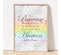 Rubybloom Designs Someone We Love Is In Heaven Print Unframed Family Love Quote Wall Art Home Poster Lace Picture
