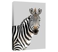 Rubybloom Designs Wild Tribe Zoe Zebra Jungle Animal Canvas Wall Art Print Picture 20" x 30" (51cm x 76cm)