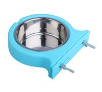 RUBYHOME Dog Bowl Feeder Pet Puppy Food Water Bowl, 2-in-1 Plastic Bowl & Stainless Steel Bowl, Removable Hanging Cat Rabbit Bird Food Basin Dish Perfect for Crates & Cages