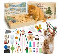 Rubypop Cat Advent Calendar 2025, 24 Days Christmas Countdown Box for Cats with Interactive Toys, Catnip Balls & Feather Wand, Holiday Gifts for Cat Lovers