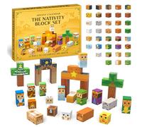 Rubypop Nativity Advent Calendar 2025 Magnetic Blocks - 24 Day Christmas Countdown Calendar, 48 Magnetic Building Blocks - Build a Charming Nativity Scene, Christian Gift for Kids Ages 3+