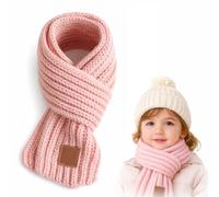RubyTint Girls' Knitted Scarf, Lightweight Pink Winter Neck Warmer Wrap | Soft-touch construction, unisex design, for school runs, playground trips, walks and other cold-weather outdoor activities