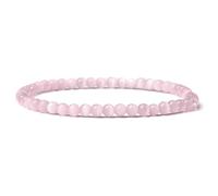 RubyTint Rose Quartz Crystal Stretch Bracelet with 4mm Pink Natural Stone Beads - Delicate Beaded Jewelry for Women and Girls, Thoughtful Gift for Mother Daughter, Friendship Birthday Valentine's Day