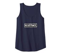 Ruch Oporu Polish Electrician Logo I'm with The Resistance Tank Top, Women, Navy Blue, Medium