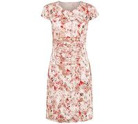 Ruched/Gathered Side Abstract Floral Lightweight Summer Dress (UK, Numeric, 12, Regular, Petite) Pink Multi