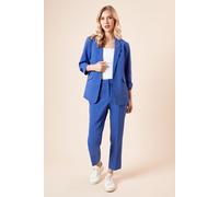 Ruched Sleeve Blazer Dorothy Perkins Cobalt 8