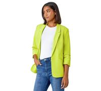 Ruched Sleeve Stretch Blazer Roman Lime 18