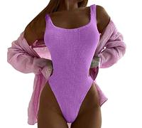 Ruched Tummy-Control Swimsuit Beach Swimwear Neon Yellow Bikini Tummy High Waisted Bathing Suit Wrap Tie Back Monokini Swimwear 1 Piece Swimsuit Sexy Sheer Bikini Push Up Bodysuit