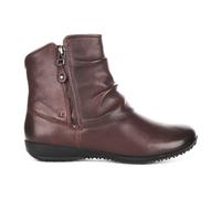 Ruched Zip Ankle Boot for Women - female - Josef Seibel - Ankle Boots - Red - 7 UK - Shoes 7 UK