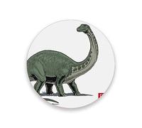 Ruchen Absorbent Drink Coasters Set Brontosaurus Diplodocus Brachiosaurus Dinosaur Comic Style Ceramic Decor Round Cup Mat Pad Set 1PCS