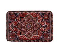 Ruchen Bath Rug Persian Tribal Boho Ethnic Scarlet Bath Mat Small Area Rug Home Decor 40×60cm