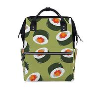 Ruchen Mummy Bag Backpack Diaper Bag Cartoon Cute Japanese Food Sushi Rolls High-Capacity Nappy Backpacks Maternity Bag 40cm