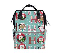 Ruchen Mummy Bag Backpack Diaper Bag Christmas Winter Santa Deer Penguin Snowman High-Capacity Nappy Backpacks Maternity Bag 40cm