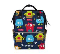 Ruchen Mummy Bag Backpack Diaper Bag Cute Colorful Monsters High-Capacity Nappy Backpacks Maternity Bag 40cm